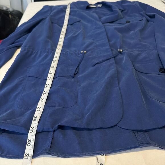 Chico’s Womens Cobalt Blue Modal Blend Utility Jacket XL Casual Sporty Office - Picture 7 of 9